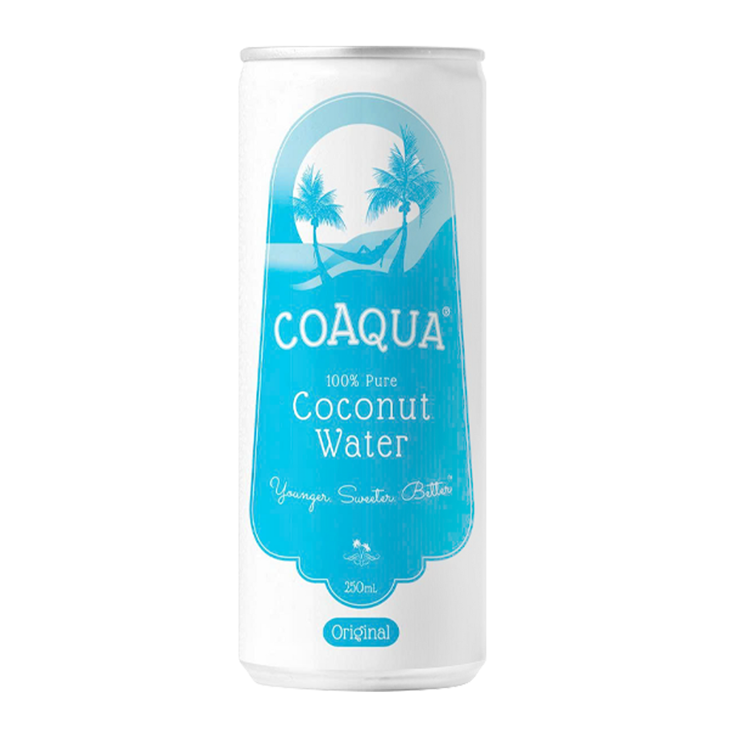 COAQUA coconut water can on a white background